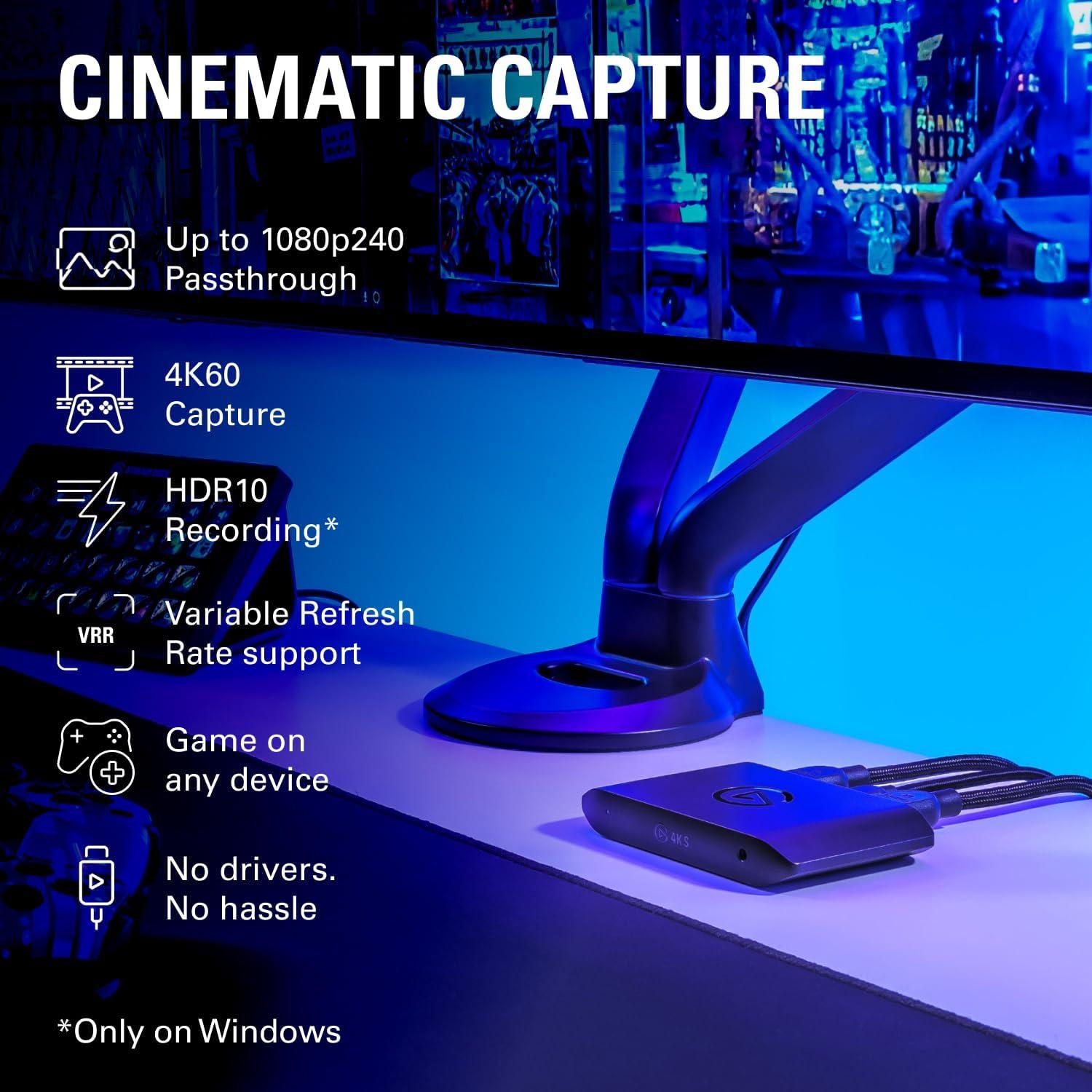 Външен кепчър ELGATO 4K S HDR10, VRR, USB-C - Image 2