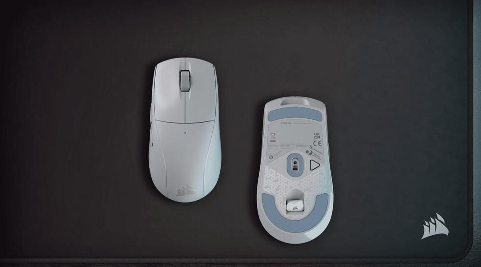 Геймърскa безжична мишка CORSAIR M75 AIR Ultra-Lightweight Gaming Mouse - Light Gray - Image 3