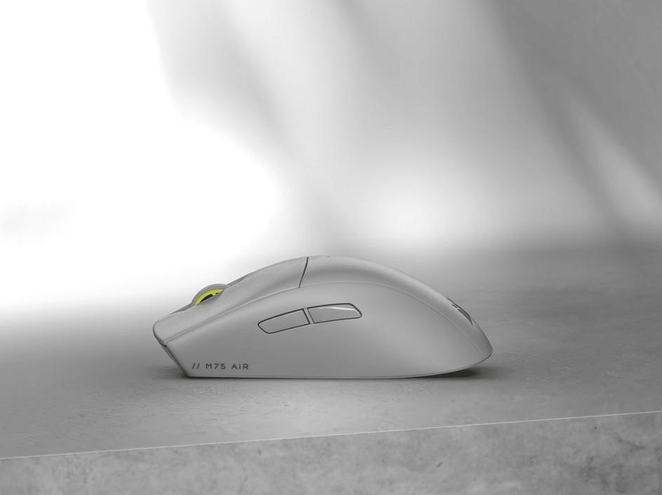 Геймърскa безжична мишка CORSAIR M75 AIR Ultra-Lightweight Gaming Mouse - Light Gray - Image 5