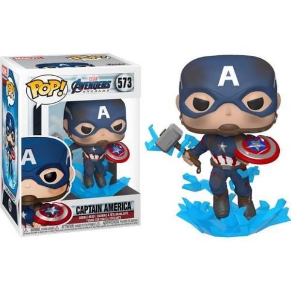 Фигурка Funko Pop! Marvel: Avengers Endgame - Captain America With Broken Shield & Mjolnir #573 - Image 2