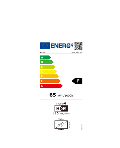 METZ Телевизор 50" UHD LED SMART TV, 4K Ultra HD, Google TV, Frameless - Image 6