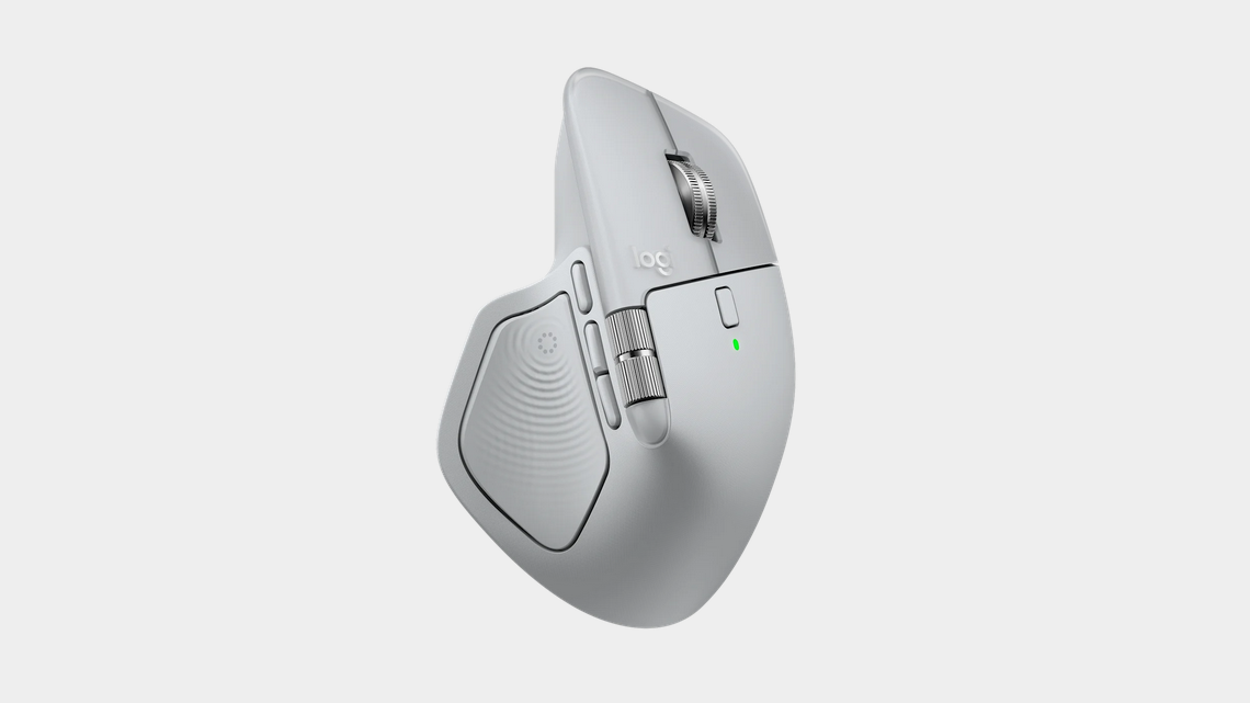 Безжична лазерна мишка LOGITECH MX MASTER 4 Pale Gray - Image 3