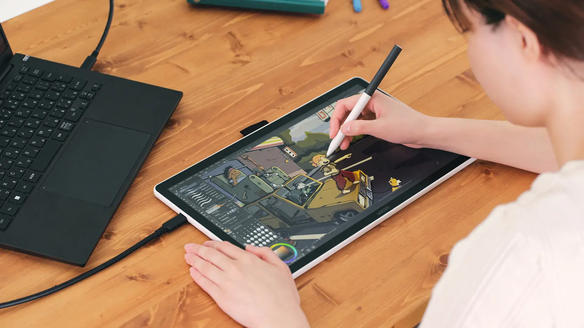WACOM Графичен дисплей таблет One pen display 14.0" - Image 8