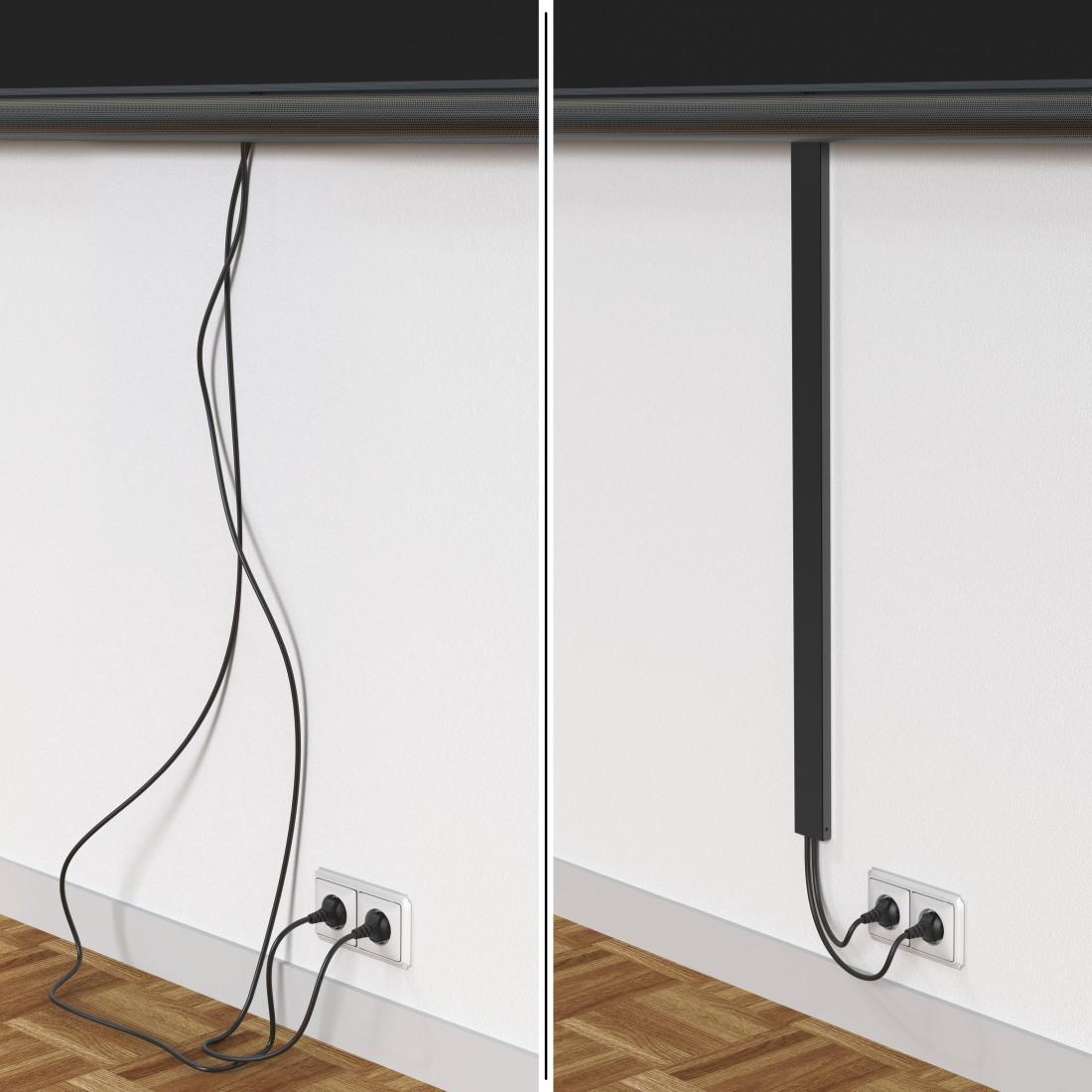 HAMA Магнитен кабелен канал , 90 см, за стенен монтаж, черен - Image 11