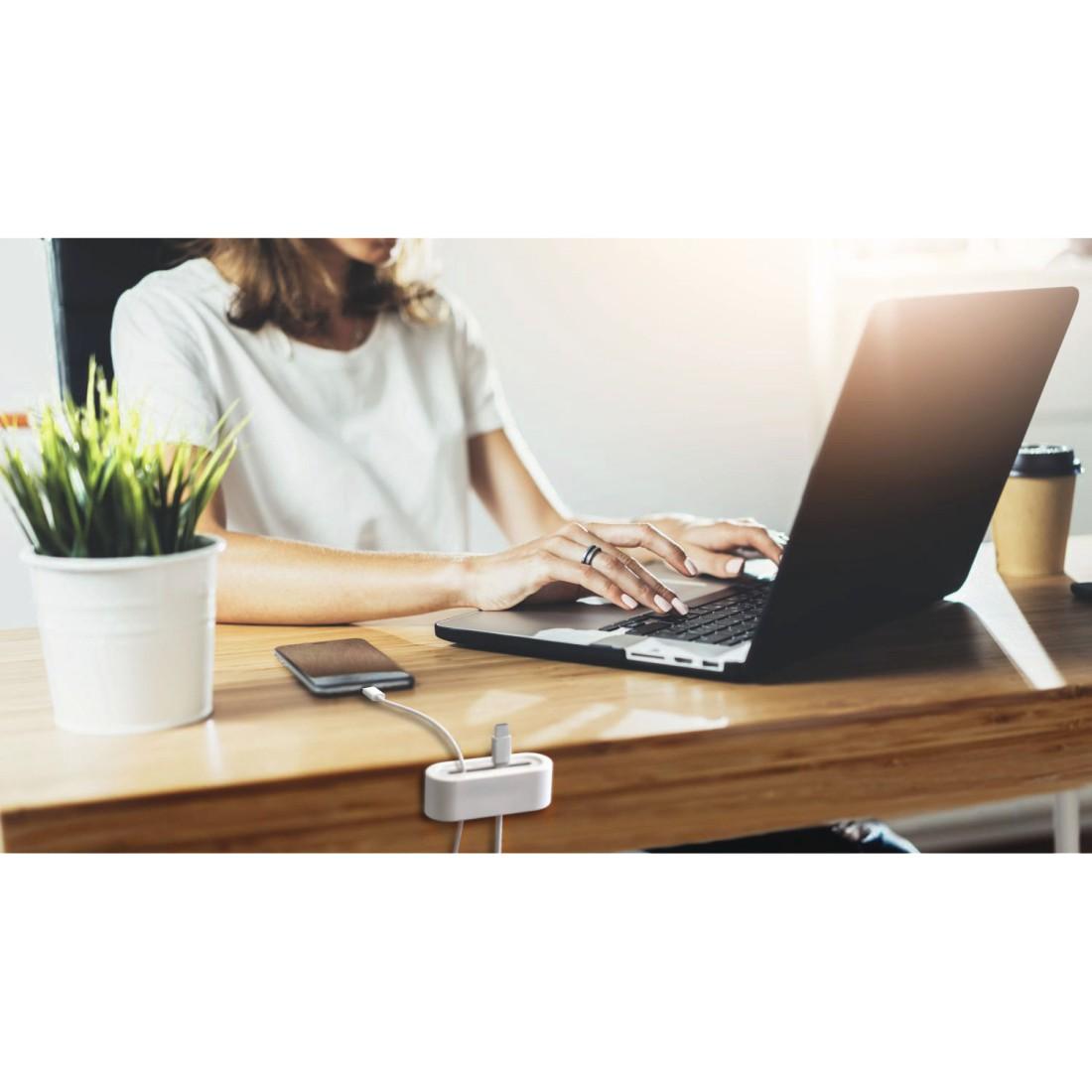 HAMA Органайзер за кабели самозалепващ, 2 бр., бял - Image 5