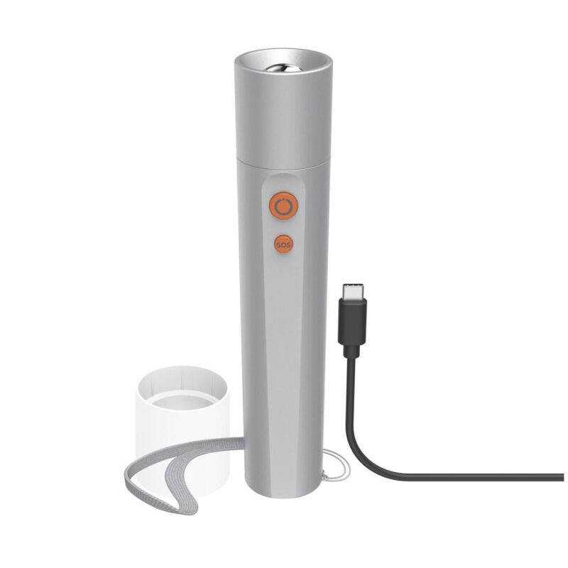 HAMA LED Фенер FL350-C, презареждащ се, алуминиев, 4 режима + SOS