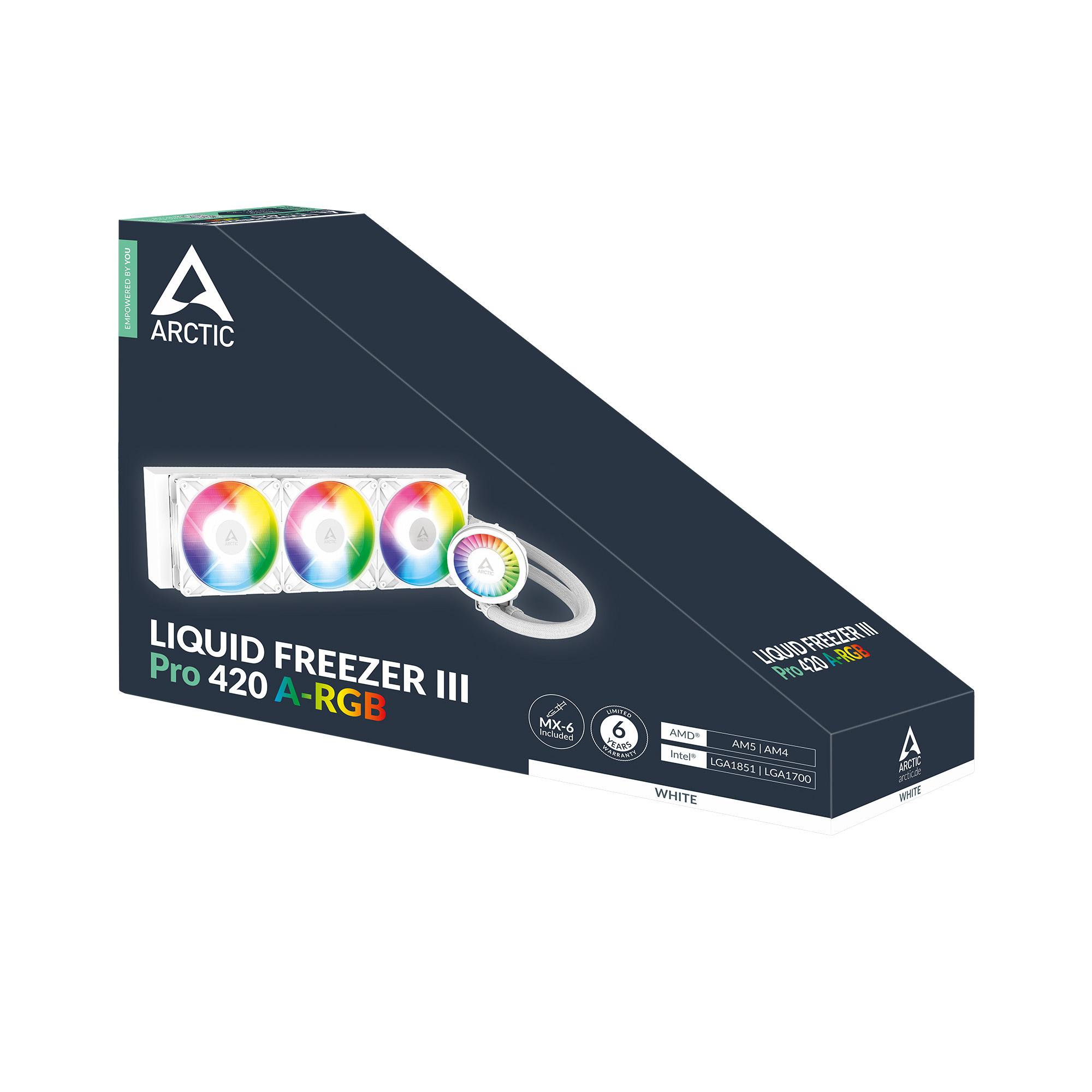 Охладител за процесор Arctic Liquid Freezer III Pro 420 A-RGB - White - Image 6