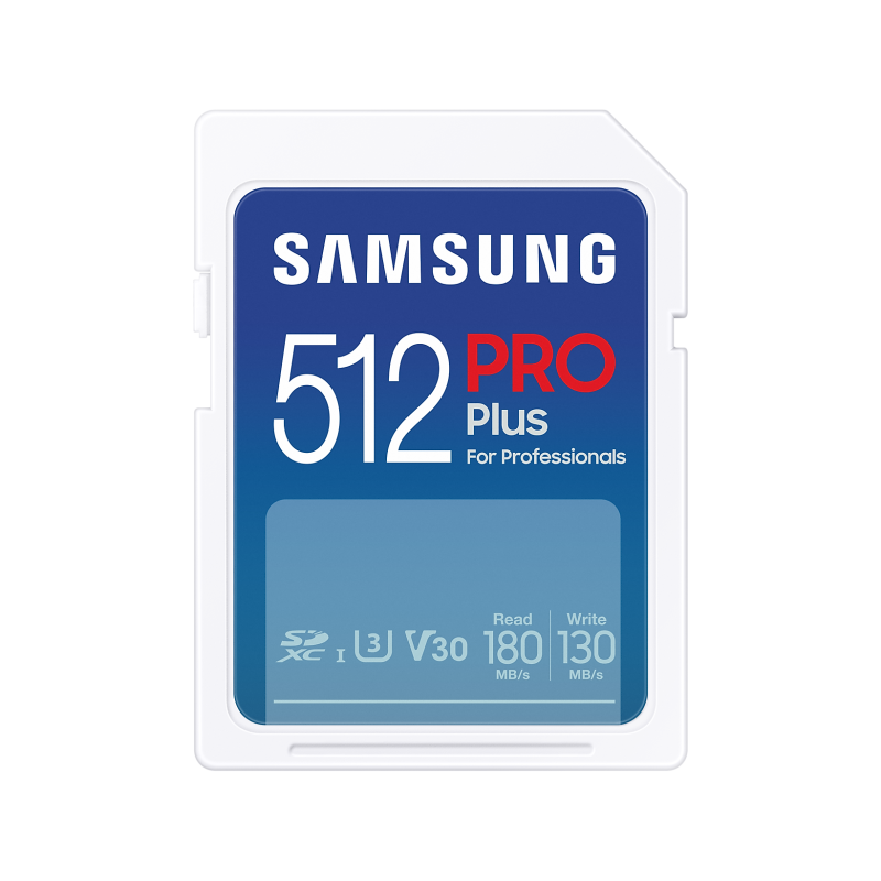 Карта памет Samsung PRO Plus, SD Card, 512GB, Бяла