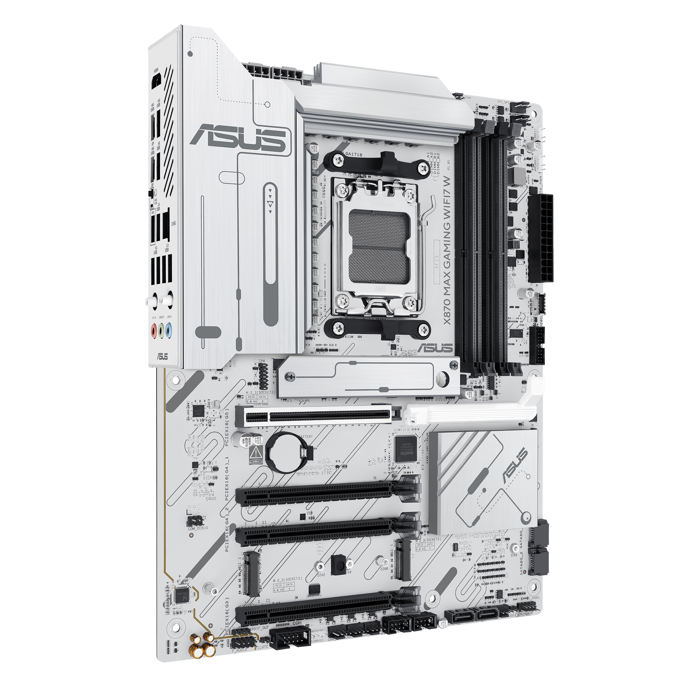 Дънна платка ASUS X870 MAX GAMING WHITE WiFi7 AM5 DDR5 - Image 2