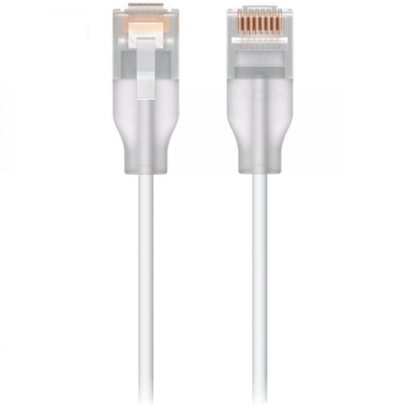 Ubiquiti UACC-Cable-Patch-EL-0.15M-W UniFi Etherlighting Patch Cable, Translucent booted RJ45 for optimal Etherlighting brightness, Outer diameter 2.5 mm