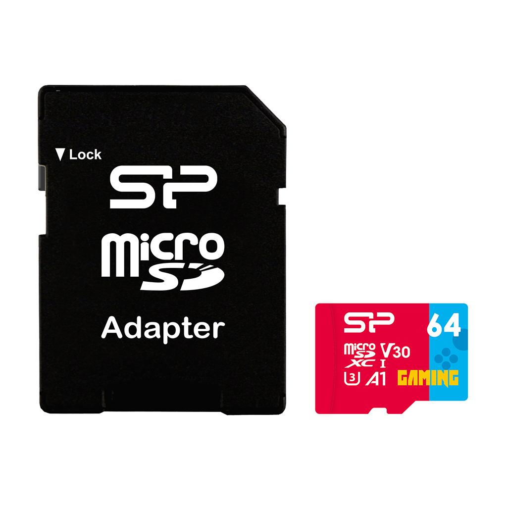 Карта памет Silicon Power Superior Gaming 64GB,microSDHC/SDXC, Class 10, A1, V30, UHS-I U3, SD Adapter - Image 2