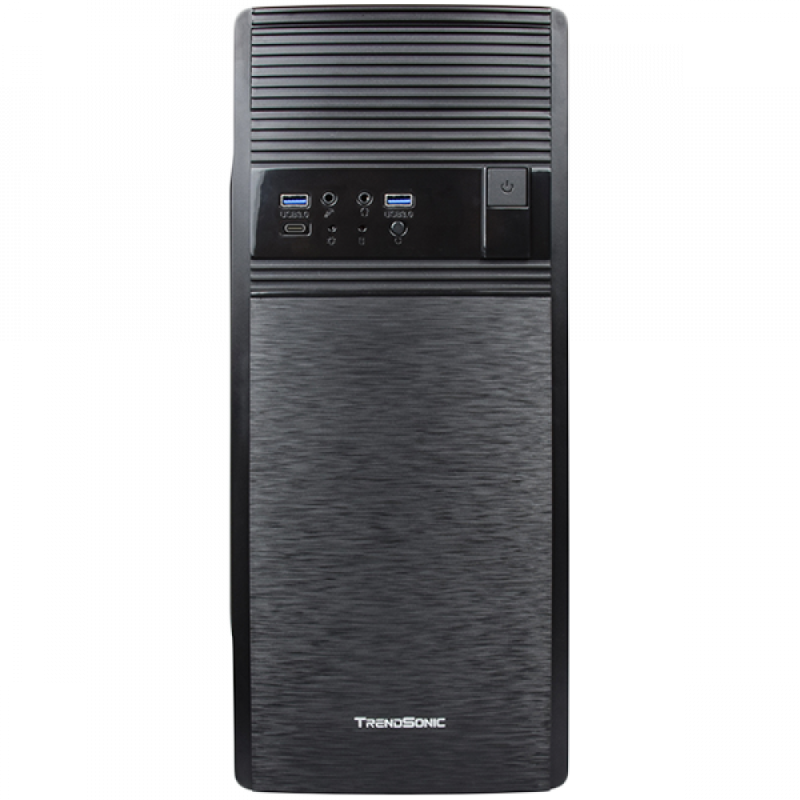 Chassis FC-F56A, ATX, 7 slots, 1 X 5.25", 2 X 3.5" H.D., 2 X 2.5" SSD,2 x USB 3.0, 1 X Type C / 1 x AUDIO /, PSU 550W 12 sm, 20+4pin,, Black