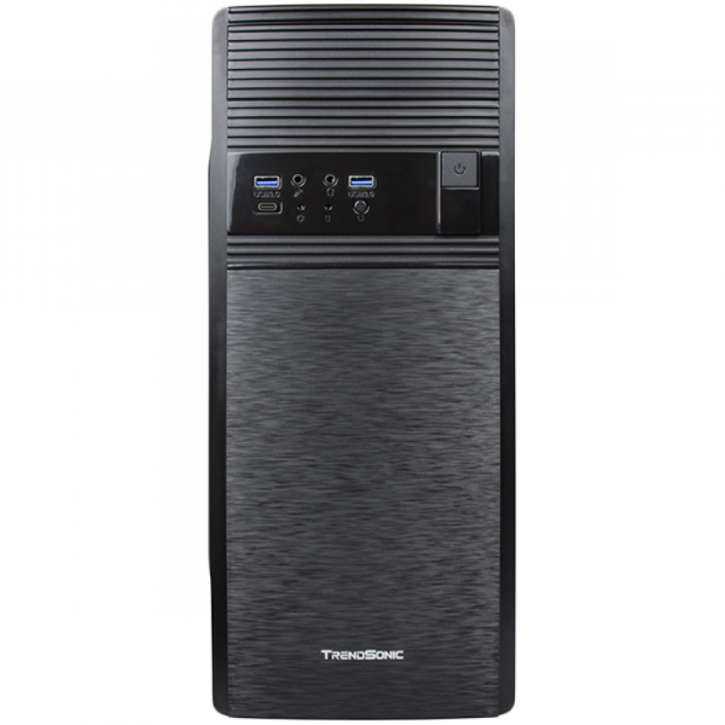 Chassis FC-F56A, ATX, 7 slots, 1 X 5.25", 2 X 3.5" H.D., 2 X 2.5" SSD,2 x USB 3.0, 1 X Type C / 1 x AUDIO /, PSU 550W 12 sm, 20+4pin,, Black