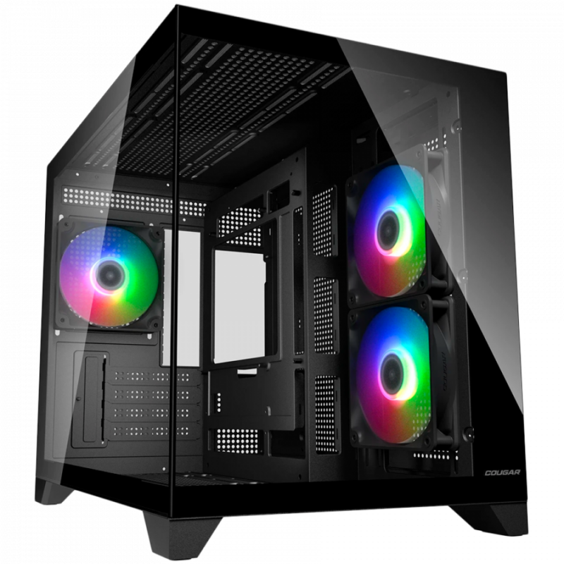 COUGAR FV150 Mini RGB PC Case, Mid tower, Black