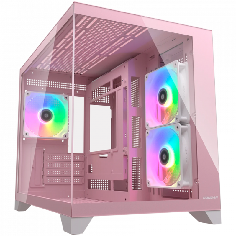 COUGAR FV150 Mini RGB PC Case, Mid tower, Pink