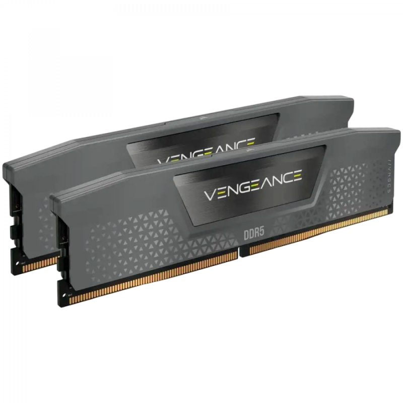 CORSAIR DDR5, 6000MT/s 32GB 2x16GB DIMM, Unbuffered, 36-44-44-96, Std PMIC, AMD EXPO & Intel XMP, VENGEANCE DDR5 Grey Heatspreader, Black PCB, 1.30V