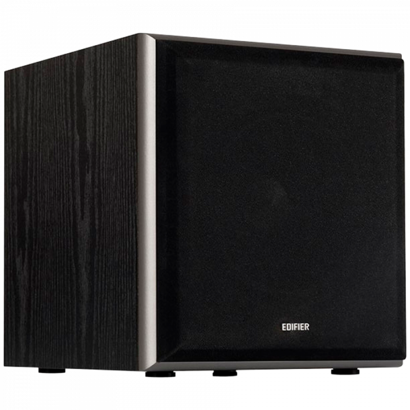 Edifier T5 Powered Subwoofer, 8" front-firing long-throw woofer, 70W RMS, low frequencies down to 38Hz, MDF cabinet with wood grain vinyl