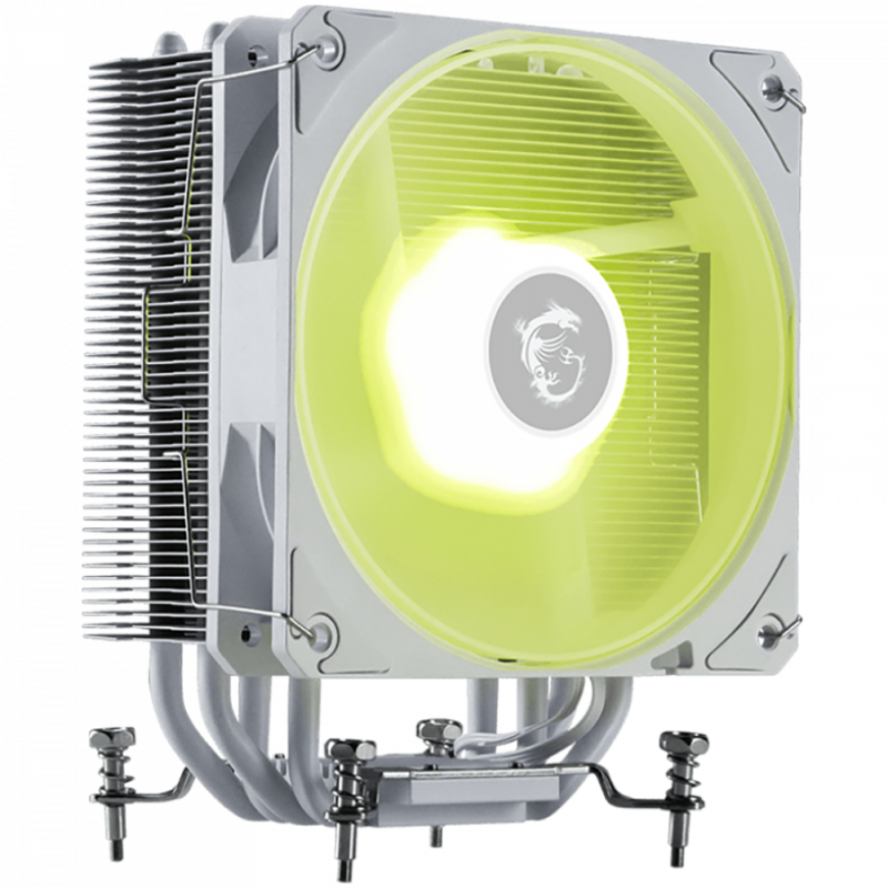 MSI MAG COREFROZR AA13 WHITE, 1x120mm ARGB Fan, TDP 240W, Direct Touch Heat-pipes, Intel LGA 1700/1851, AMD AM5/AM4, White, 3Y Warranty