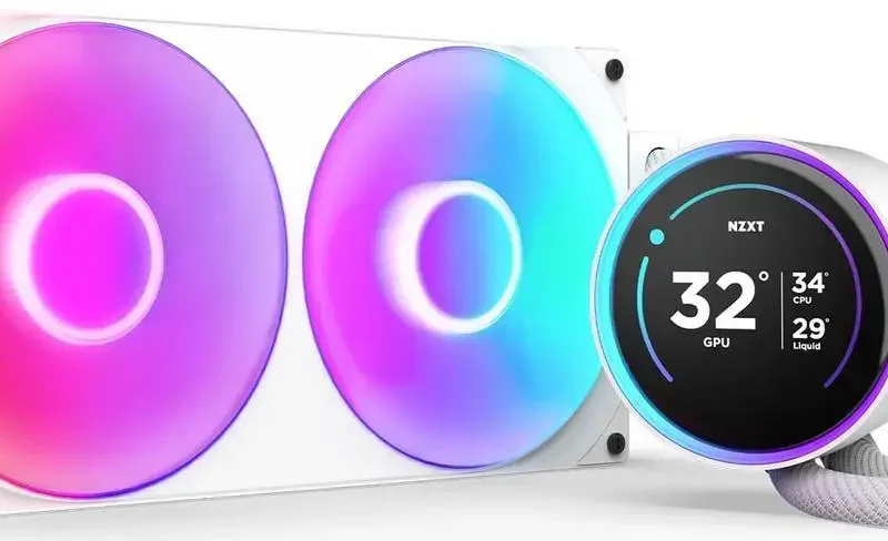 Охладител за процесор NZXT Kraken Elite 280 V2 RGB White LCD Display