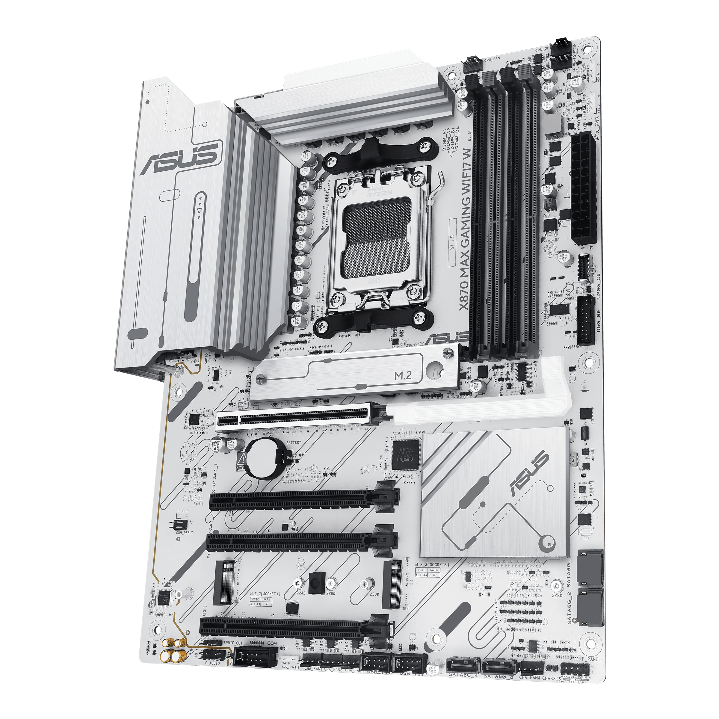 Дънна платка ASUS X870 MAX GAMING WHITE WiFi7 AM5 DDR5 - Image 3