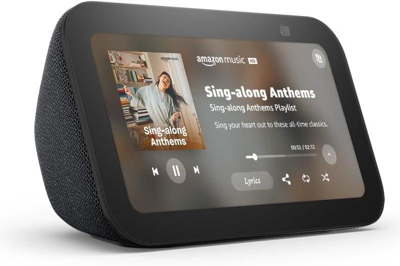 Смарт тонколона Amazon Echo Show 5, Gen 3, сензорен екран, гласов асистент, черен