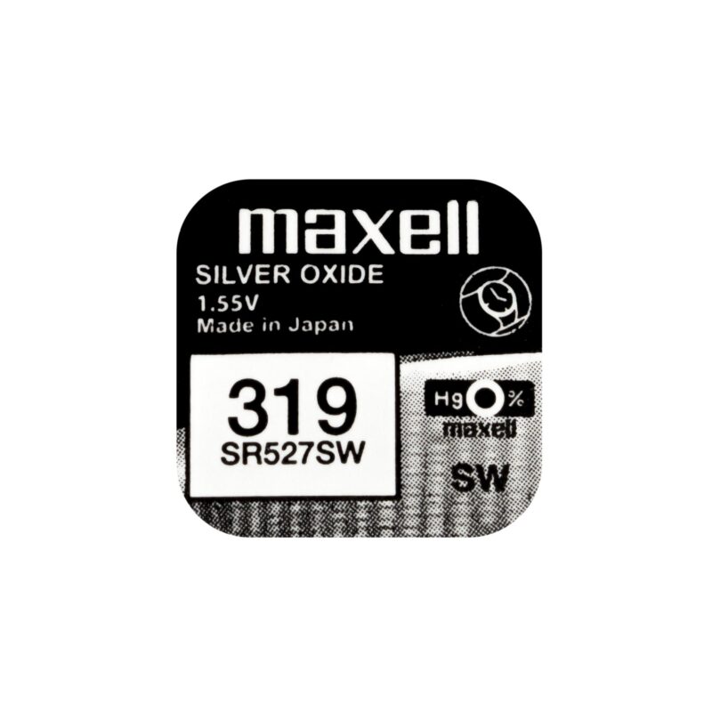 Бутонна батерия сребърна MAXELL SR527 SW 1.55V /319/ 1.55V