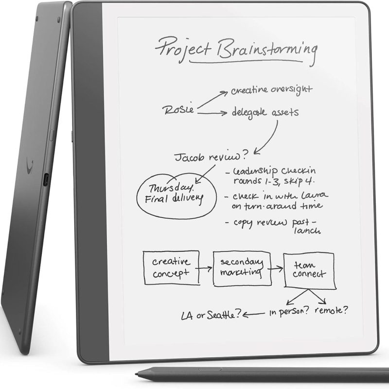 Amazon Kindle Scribe (2024) четец 64GB - 10.2" - с Premium Pen, тъмно сив