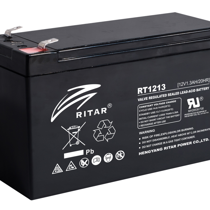 Оловна батерия RITAR (RT1213), 12V, 1.3Ah, AGM, 98/ 43.5/ 53 mm