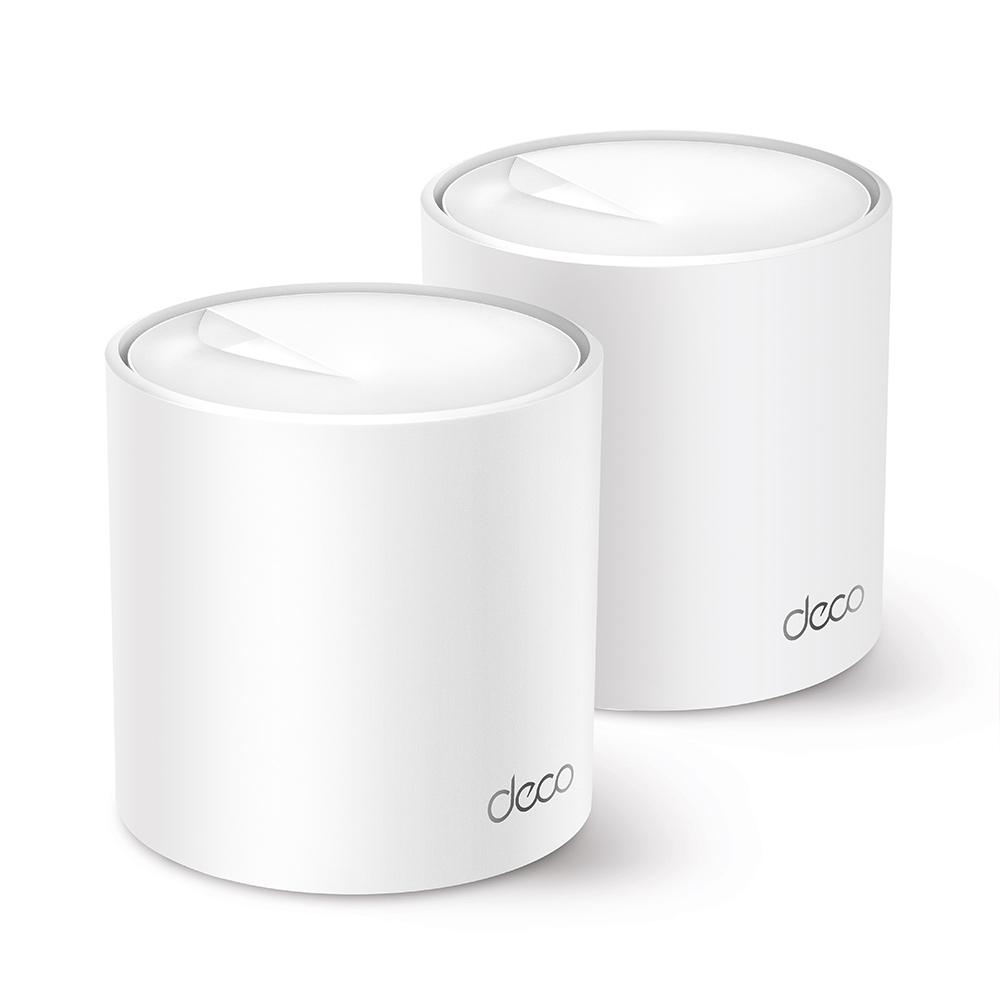 Безжичен рутер TP-Link Deco X60 V3 2-Pack, AX5400, 2.4/5 GHz, 574 - 2402 Mbps, Gigabit