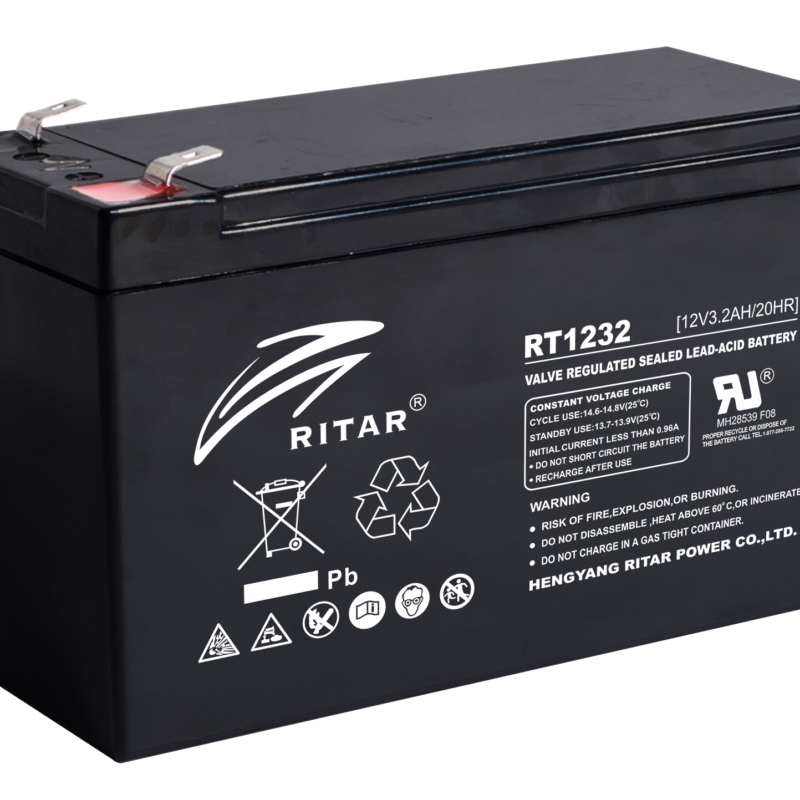 Оловна Батерия RITAR (RT1232), 12V, 3.2 Ah, AGM, 134/ 67/ 60 mm