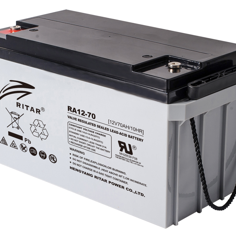 Оловна батерия RITAR, (RA12-70) AGM, 12V, 70 Ah, 350 /167 /182 mm, Терминал F11(M6)