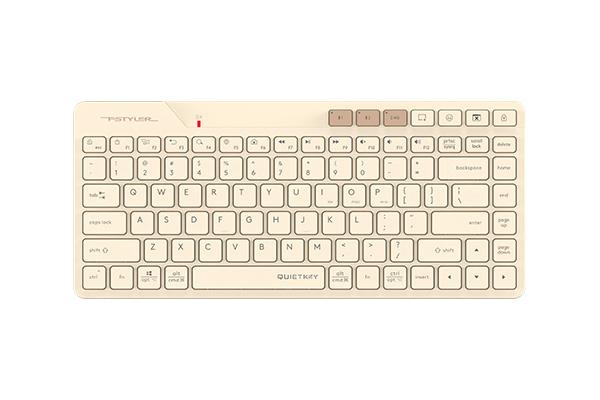 A4tech FBK26C AS Cafe Latte Fstyler безжичнa мини тиха клавиатура, Multi-mode, кирилизирана