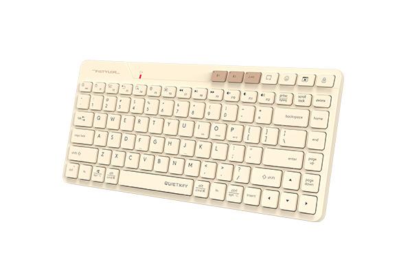 A4tech FBK26C AS Cafe Latte Fstyler безжичнa мини тиха клавиатура, Multi-mode, кирилизирана - Image 3