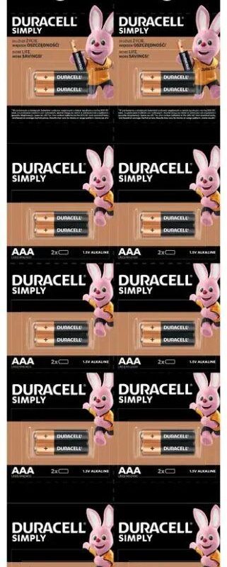 Алкална батерия DURACELL BASIC LR03 20pk блистер /10 * 2/ HBDC 1.5V