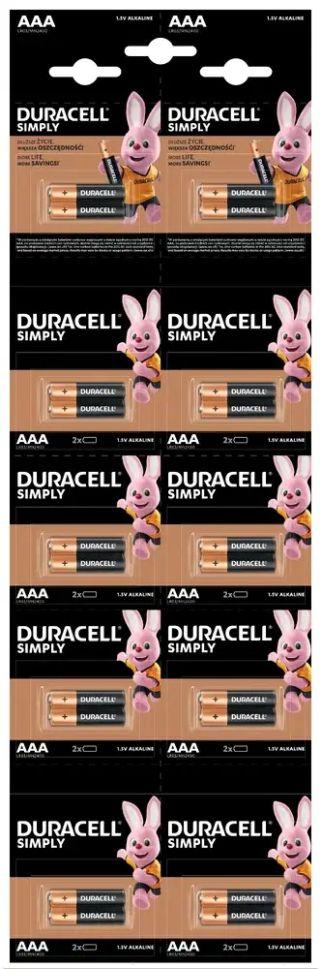 Алкална батерия DURACELL BASIC LR03 20pk блистер /10 * 2/ HBDC 1.5V