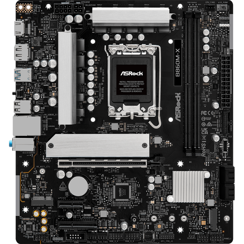 Дънна платка ASRock B860M-X, LGA 1851