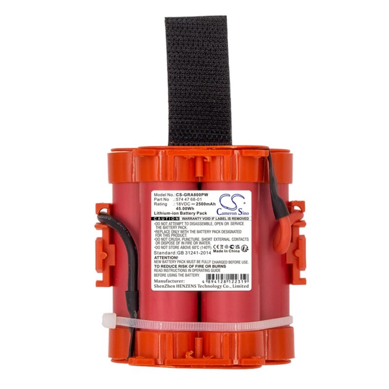 Батерия Cameron Sino, За косачка робот GARDENA Mahroboter R40Li, R38LI  HUSKVARNA Automower 105, 305,308 586  18V 2500mAh Cameron Sino