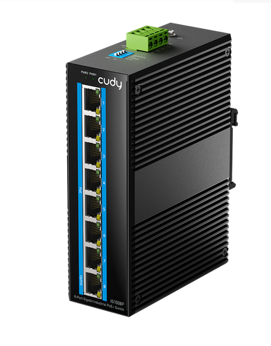 Суич Cudy IG1008P Индустриален 8-Port 10/100/1000M PoE+ Switch 65W