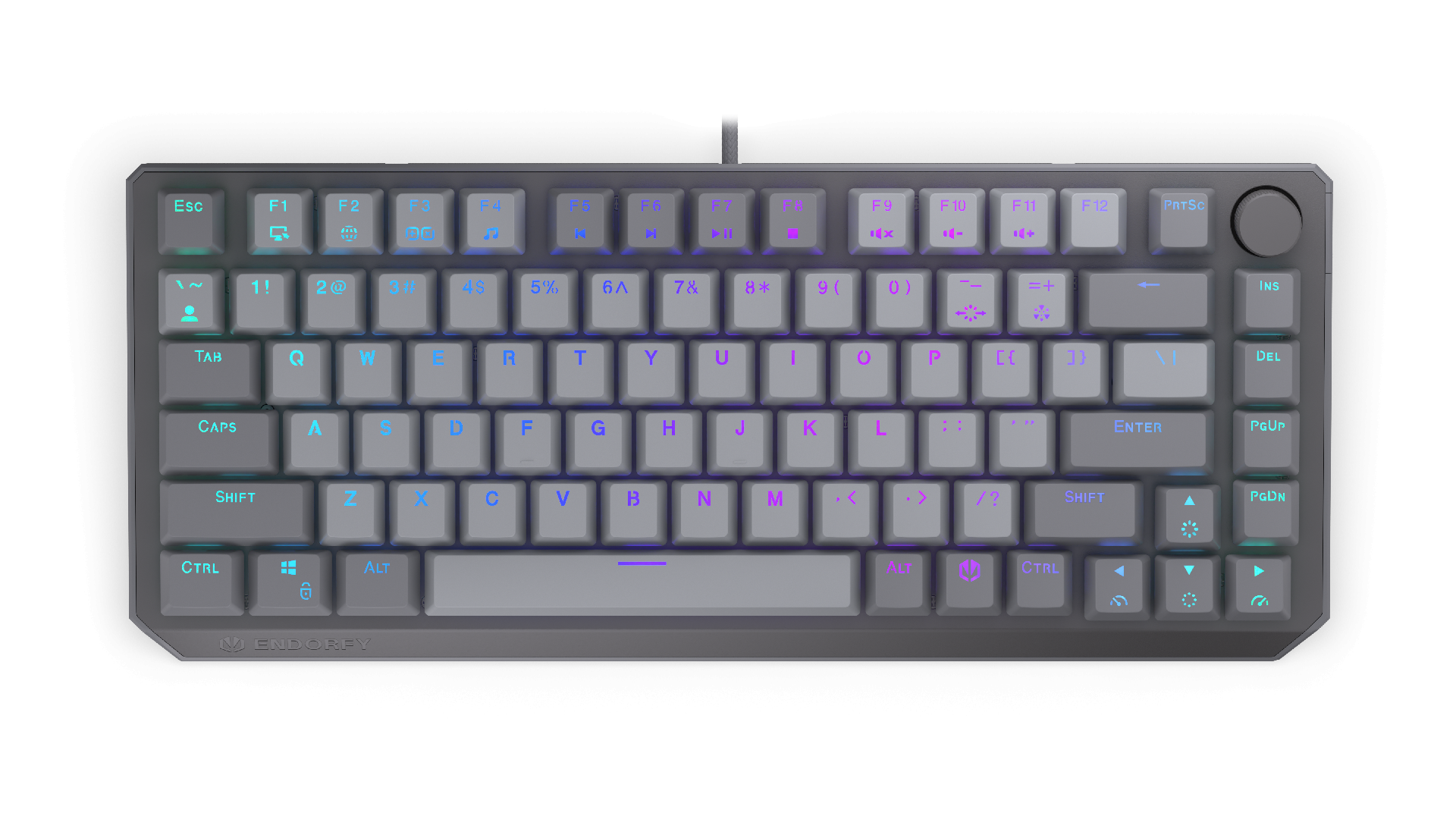 Endorfy механична клавиатура Thock V2 75%, PBT, Endorfy Red switch, US Layout - Image 10
