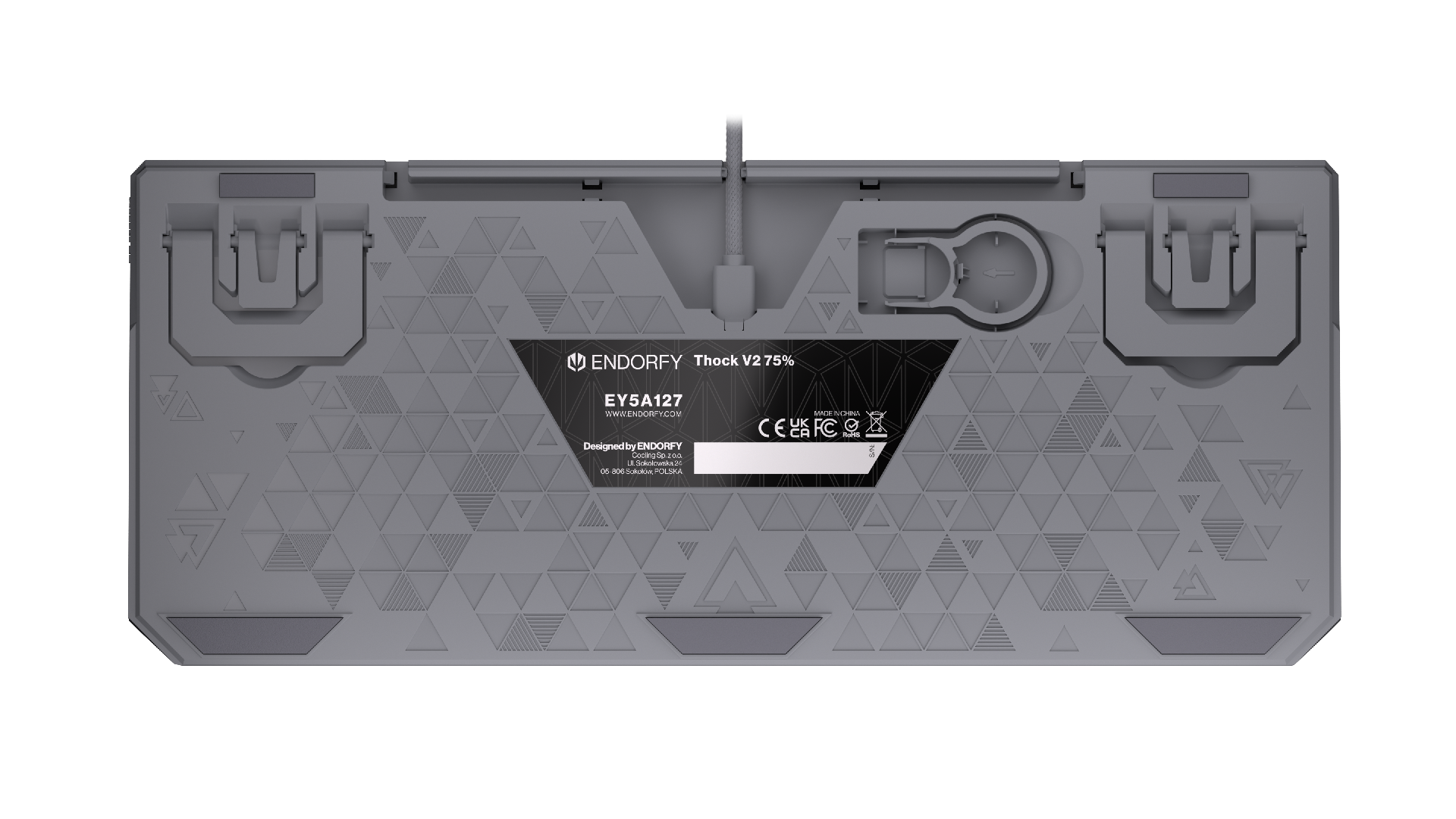 Endorfy механична клавиатура Thock V2 75%, PBT, Endorfy Red switch, US Layout - Image 11