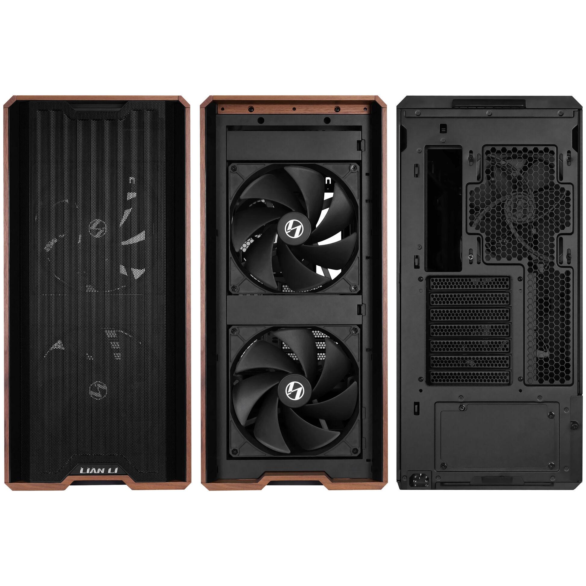 Кутия Lian-Li LANCOOL 217 Mid-Tower, Tempered Glass, Wood-Black - Image 3