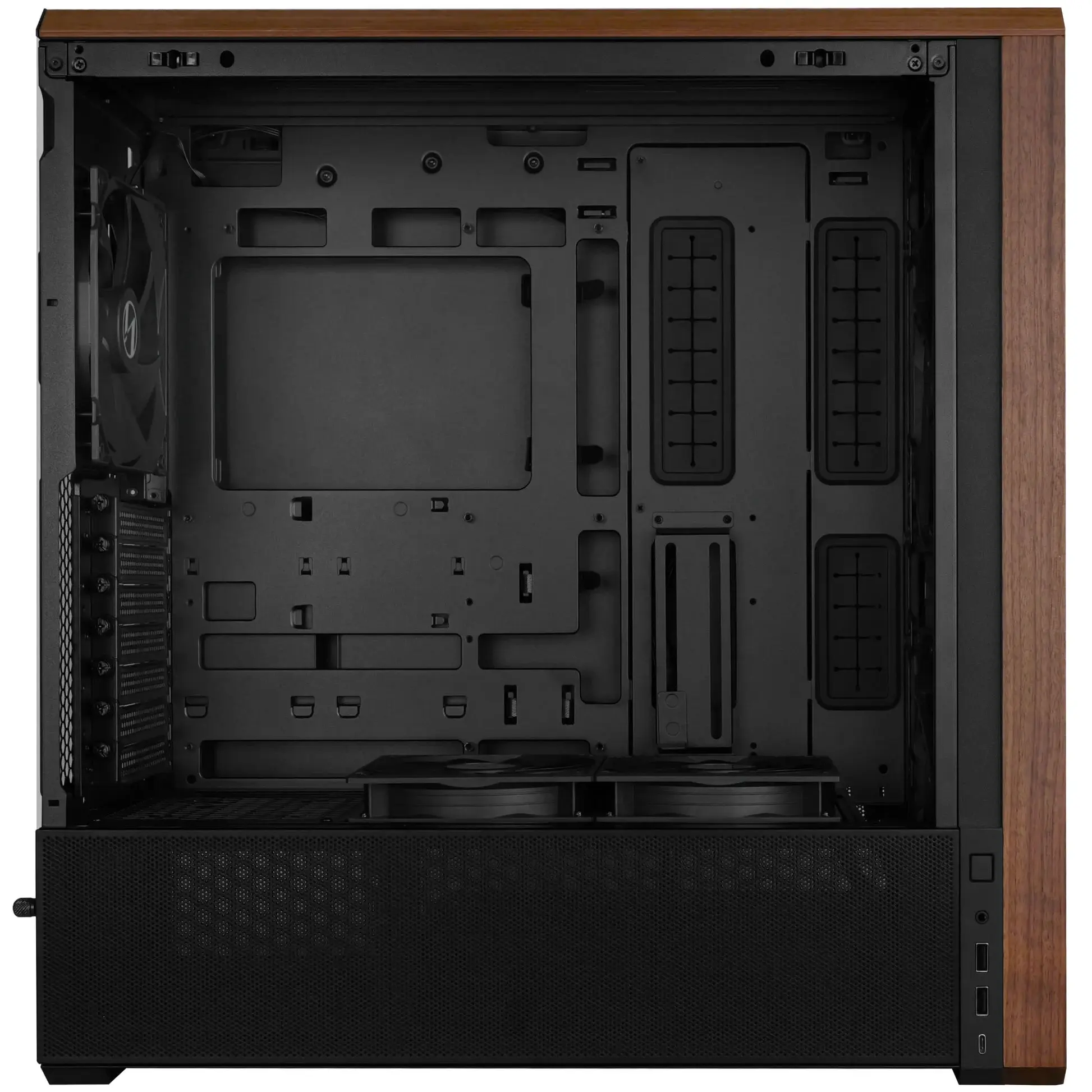 Кутия Lian-Li LANCOOL 217 Mid-Tower, Tempered Glass, Wood-Black - Image 5