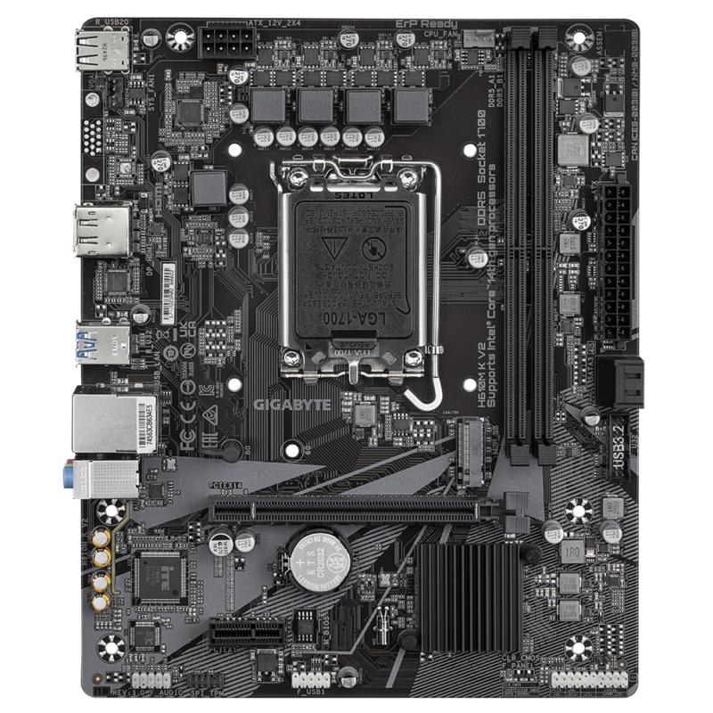 Дънна платка GIGABYTE H610M K V2 DDR5, socket 1700, Micro ATX