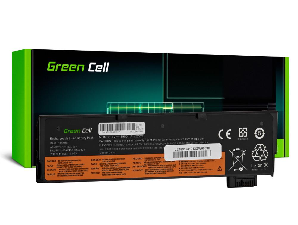 Батерия за лаптоп Lenovo ThinkPad T470 T480 T570 T580 T25 01AV422 01AV490 LiPo 11,4V 1950mAh GREEN CELL