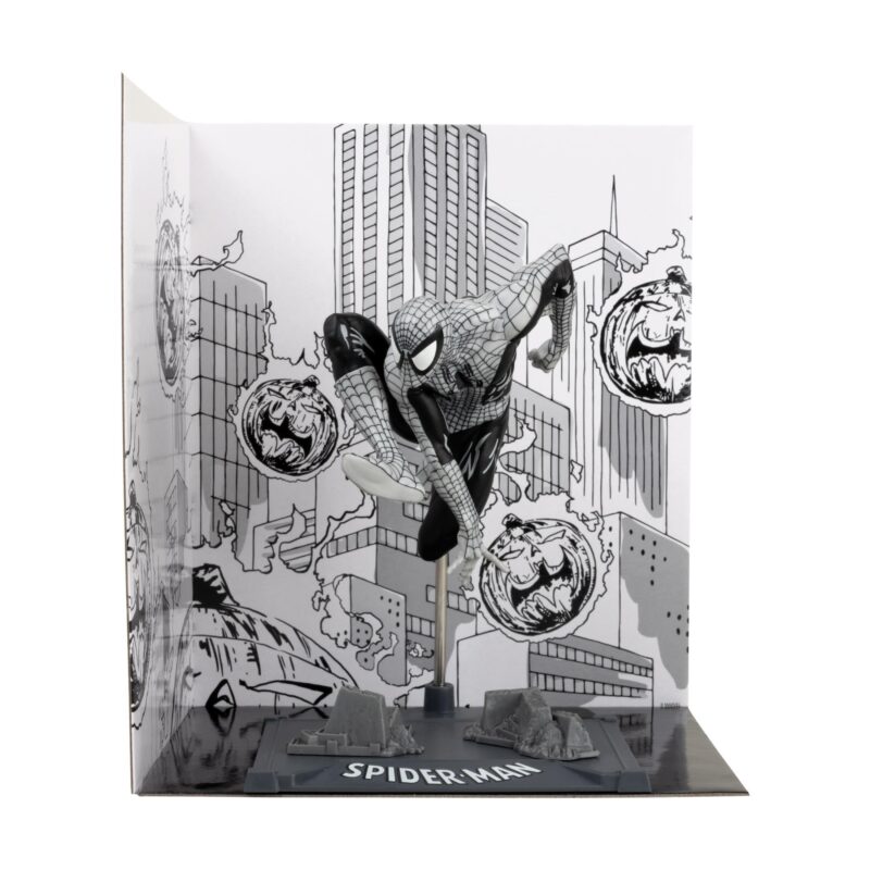 Фигурка FMarvel Spider-Man (Line Art) 1:10th Scale Collectible with Scene (Spider-Man #6) Gold Label