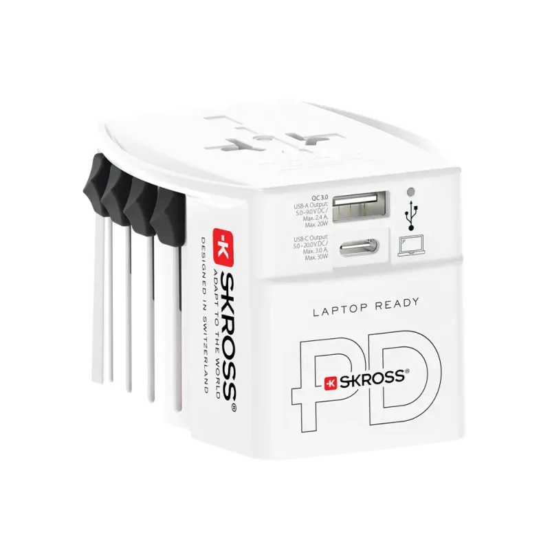 Skross универсален адаптер 220V , 30W, бял