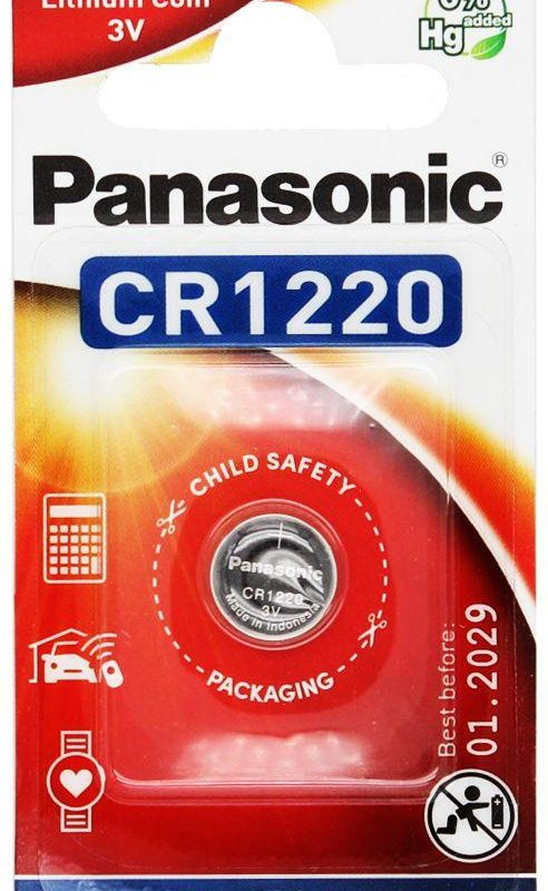 Бутонна батерия литиева PANASONIC  CR1220 3V
