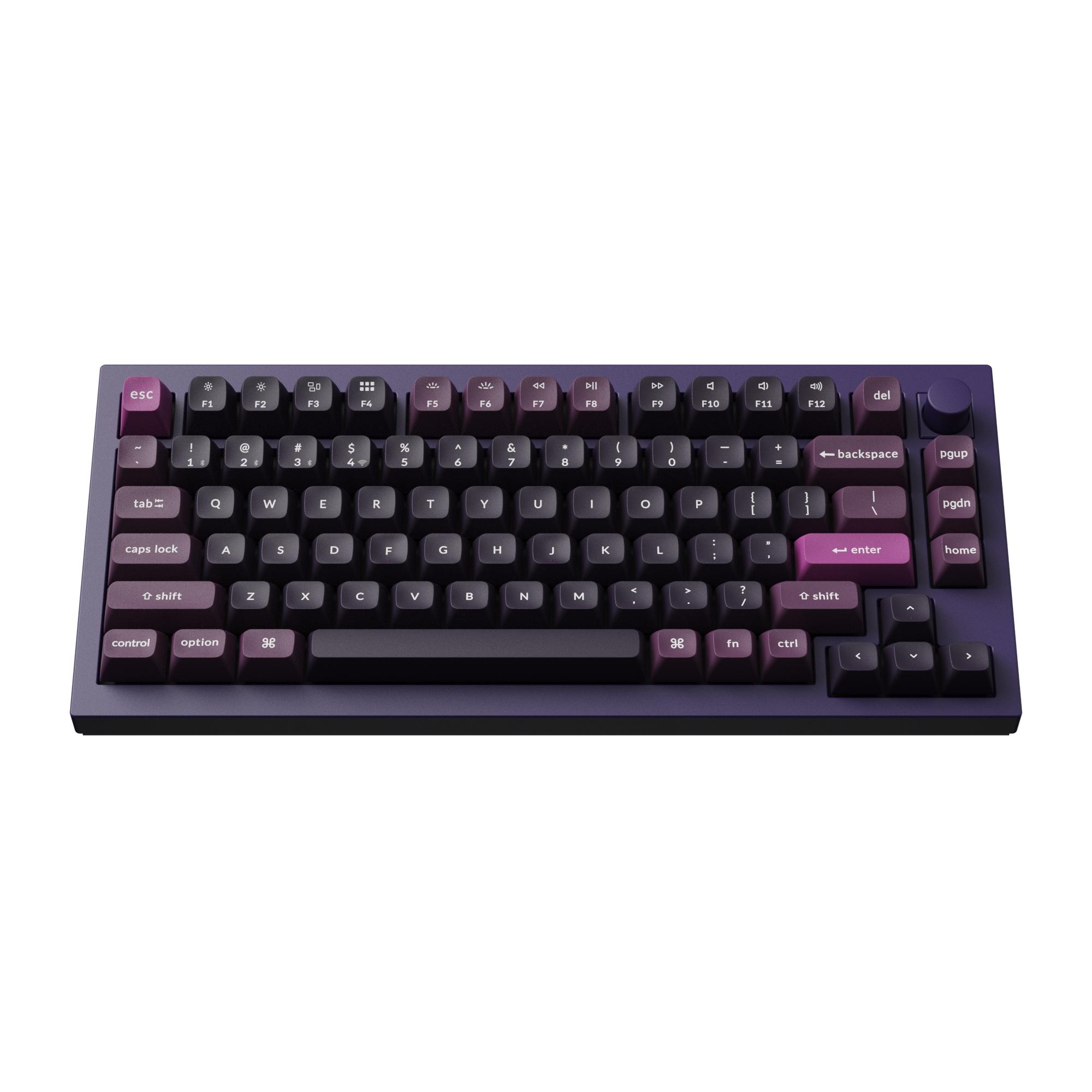 Безжична механичка клавиатура Keychron Q1 MAX Gateron Jupiter Red Switch - Purple - Image 3