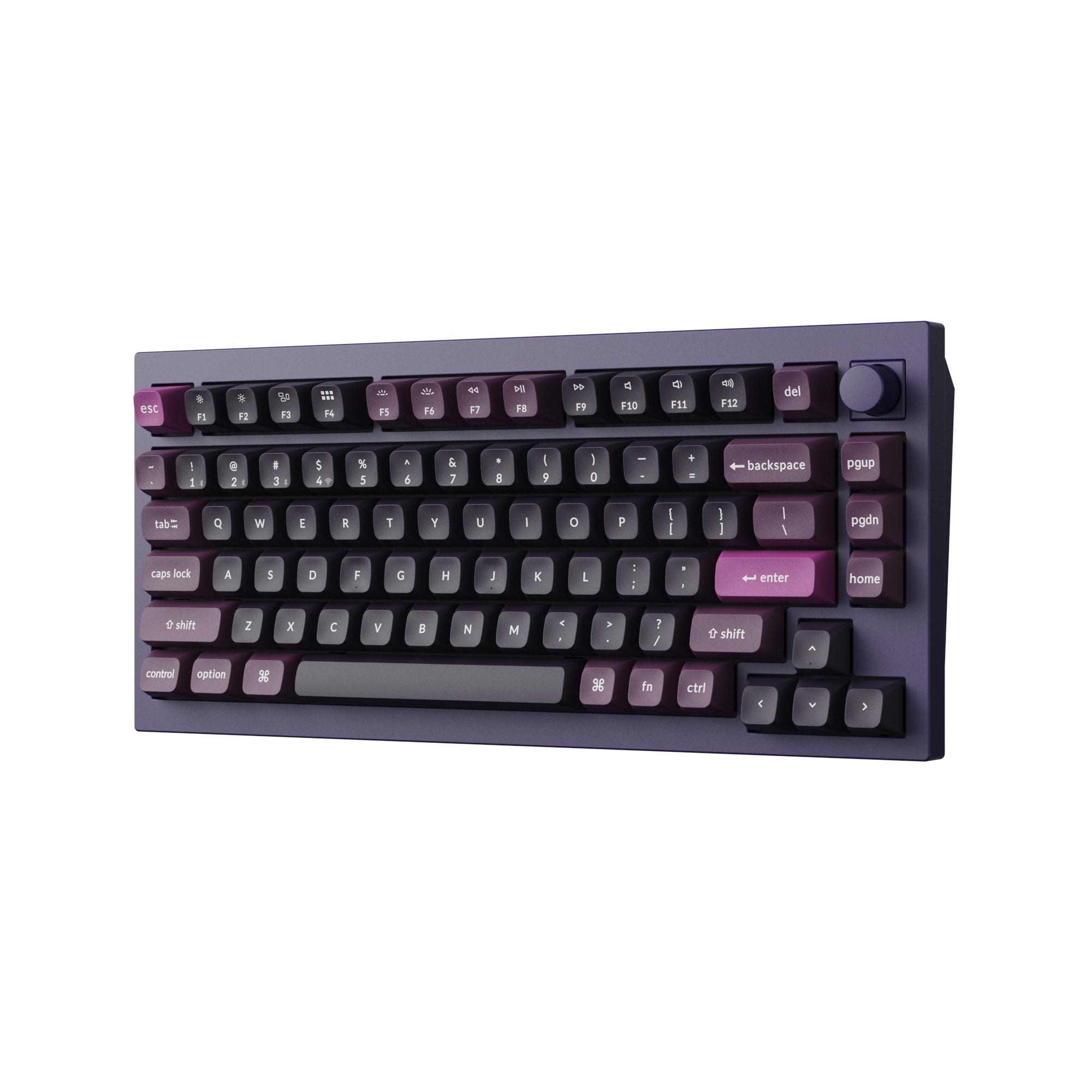 Безжична механичка клавиатура Keychron Q1 MAX Gateron Jupiter Red Switch - Purple - Image 5