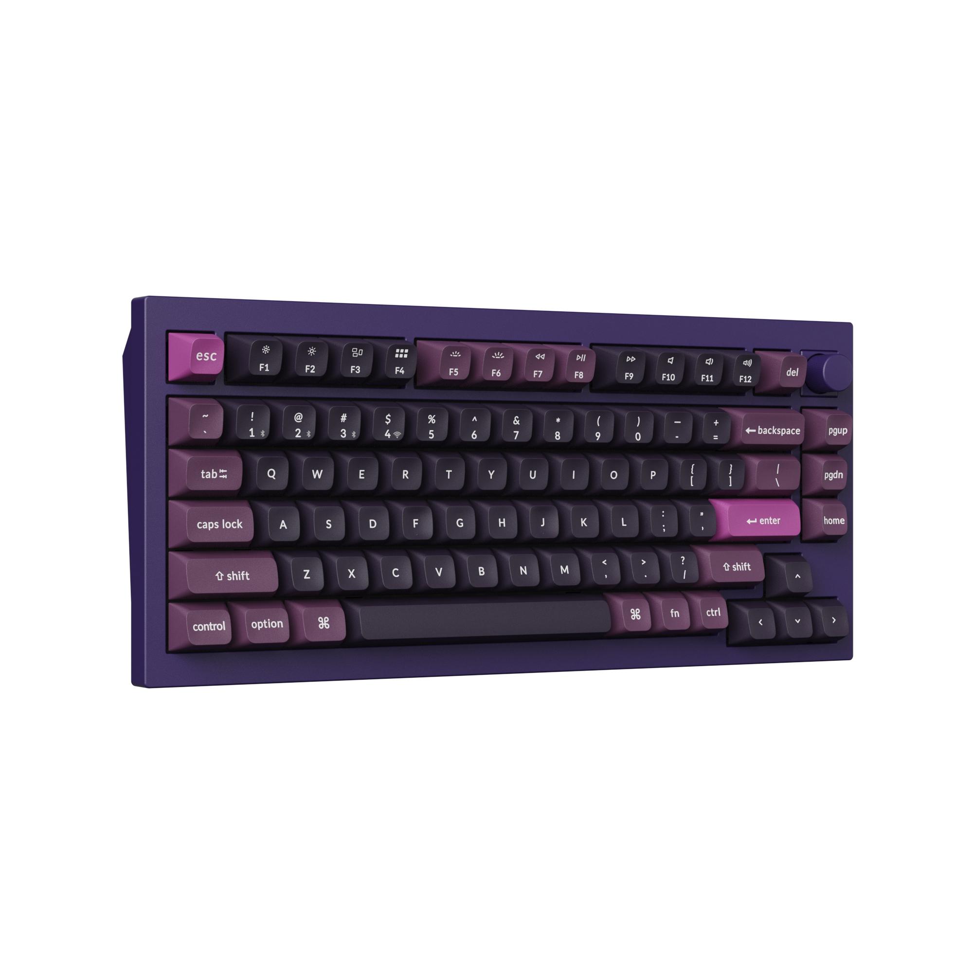 Безжична механичка клавиатура Keychron Q1 MAX Gateron Jupiter Red Switch - Purple - Image 4